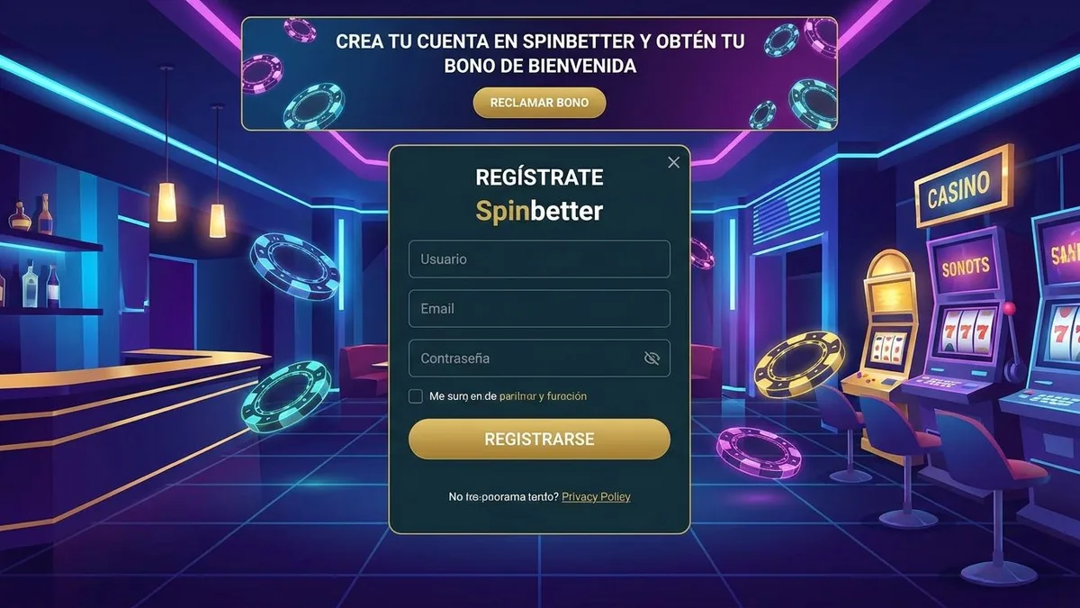Registro con bono en Spinbetter